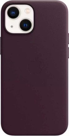 Чехол кожаный для iPhone 13 Apple MagSafe (темная вишня)