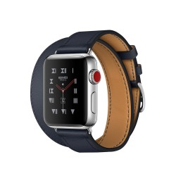 Умные часы Apple Watch HERMES+ 38mm GPS + CELLULAR (темно-синий двойной ремень)