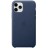 Чехол Apple iPhone 11 Pro Leather Case (темно-синий)