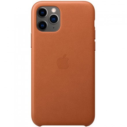 Чехол Apple iPhone 11 Pro Leather Case Saddle Brown (коричневый)